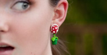 boucles oreilles plantes mario