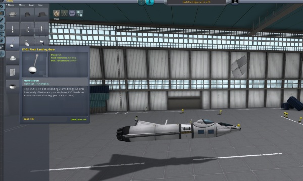 Test Kerbal Space Program : construire des fusées 3 hangar-avion