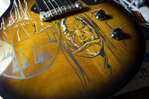 Portrait d'illustrateur geek : Vincent Follenn et le Hellfest 6 guitare ORC