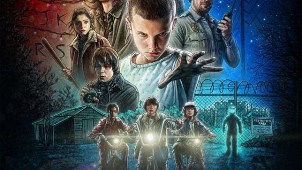 l'affiche super cool de la nouvelle série netflix stranger things