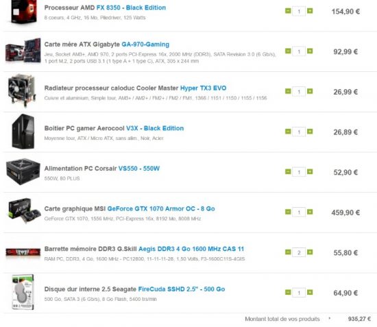 des pieces de pc