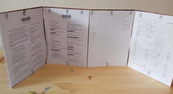 Chronique JDR : fabriquer son écran de jeu de rôles 2 vue coté Mj