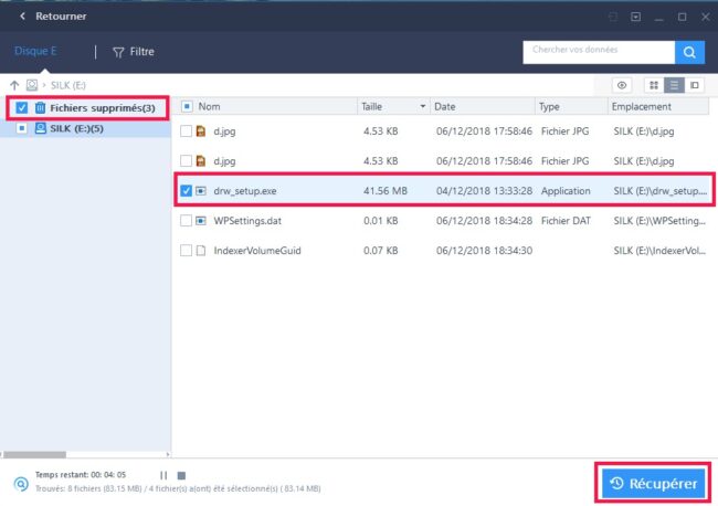 Restaurer des données avec EaseUS DRW 2 easeus data recovery tuto étape 5