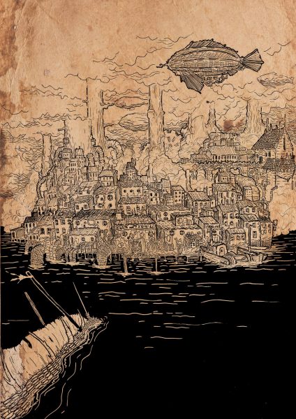 Ciels de Cuivre : interview de l'Organisation Dunwich sur le JDR steampunk 1 Ciels de Cuivre, JDR steampunk d'Organisation Dunwich, univers Austra et chasse aux Tares