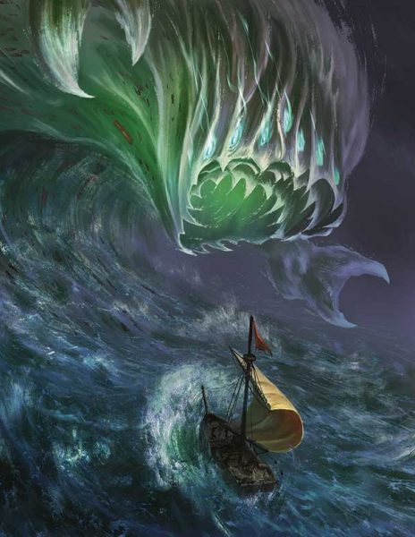 Runequest VF : interview du Studio Deadcrows sur Aventures dans Glorantha 10 Vague indomptée illustration Runequest Glorantha, scène d'aventure maritime