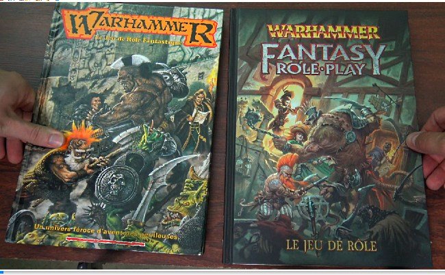 V1 et V4 du jeu de rôle warhammer fantasy