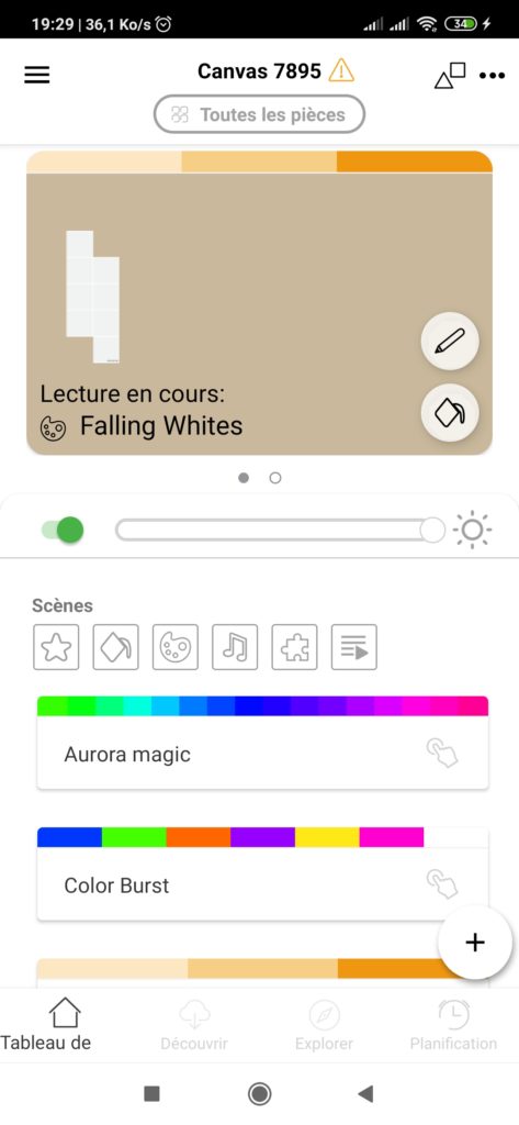 On a testé les panneaux de lumière connectés Nanoleaf ! 10 Screenshot 2020 09 19 19 29 56 228 me.nanoleaf.nanoleaf