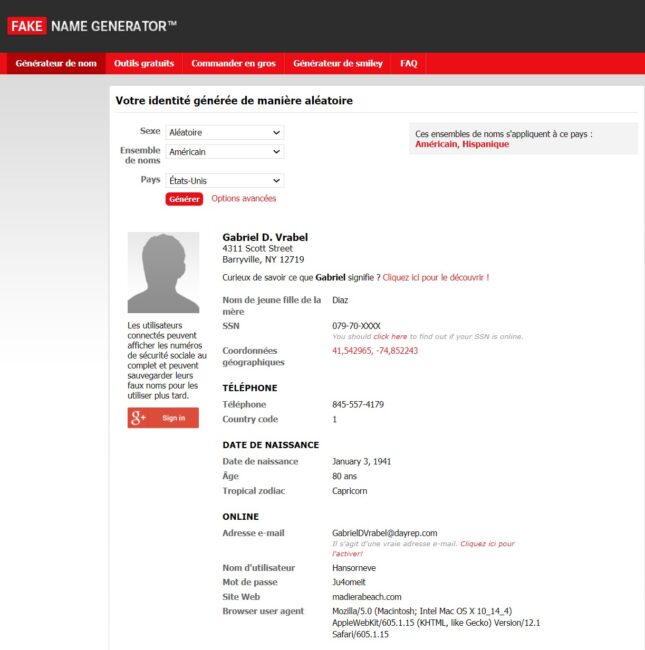 fake name generator fake name generator