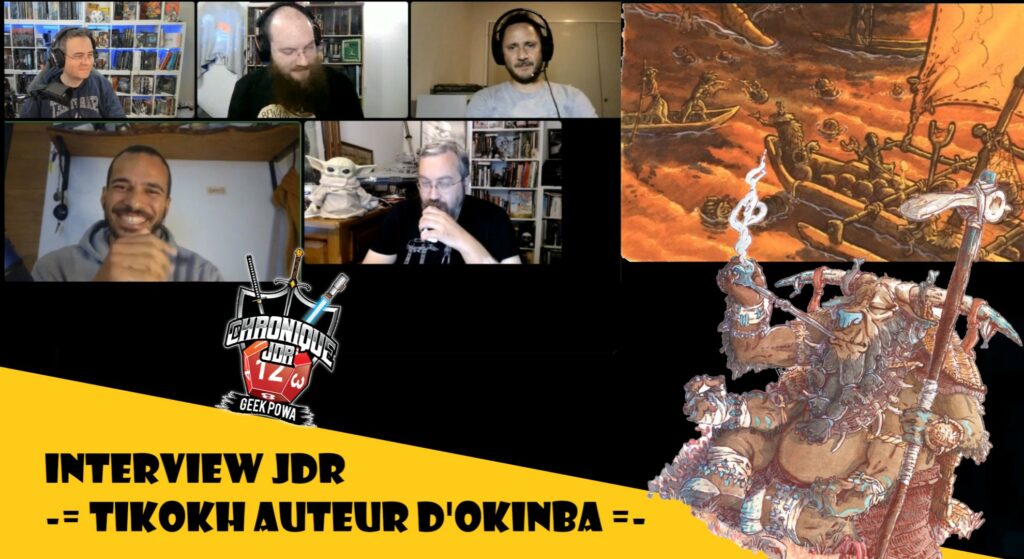 l'équipe de geek pow recoit tikokh l'auteur d'okimba