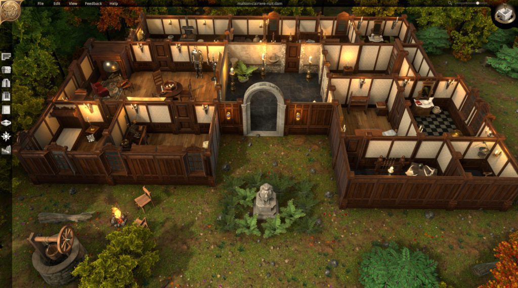 Le pack GeekPowa de maps Dungeon Alchemist ! 4 maison clairiere jour 3D