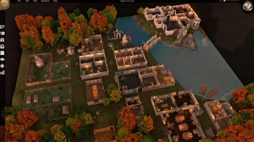 Le pack GeekPowa de maps Dungeon Alchemist ! 1 village river 3D