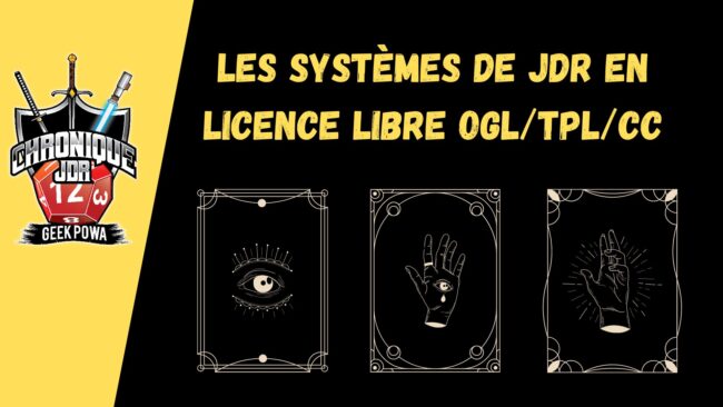 JDR en licence libre : OGL, Creative Commons et SRD expliqués 1 systèmes de JDR en licence libre