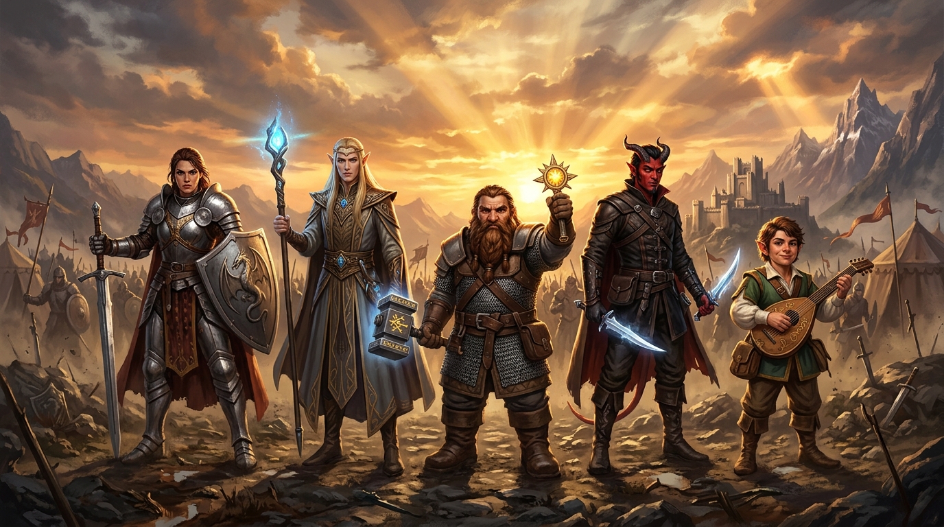 Groupe d'aventuriers de Donjons et Dragons
