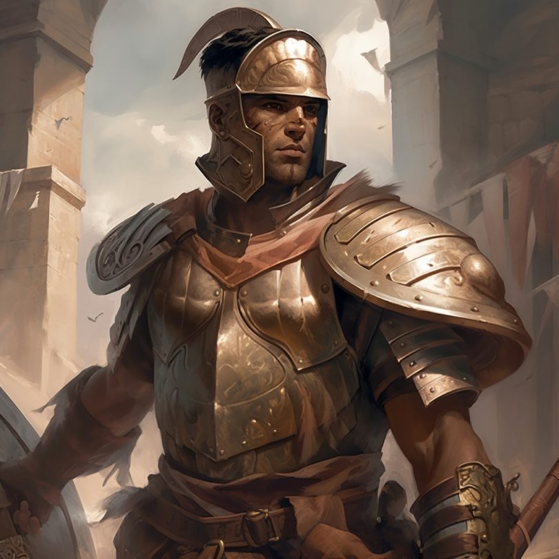 Guerrier DnD : 5 manières de jouer cette classe dans Donjons et Dragons 6 Gladiateur guerrier avec trident et filet dans une arène fantasy de Donjons et Dragons sous les ovations de la foule