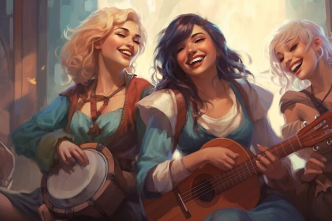 Donjons et Dragons : Comment créer une ambiance immersive pour vos parties 3 Les bardes rieuses des DnD
