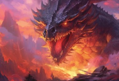 Un dragon mauvais surgi dans la montagne