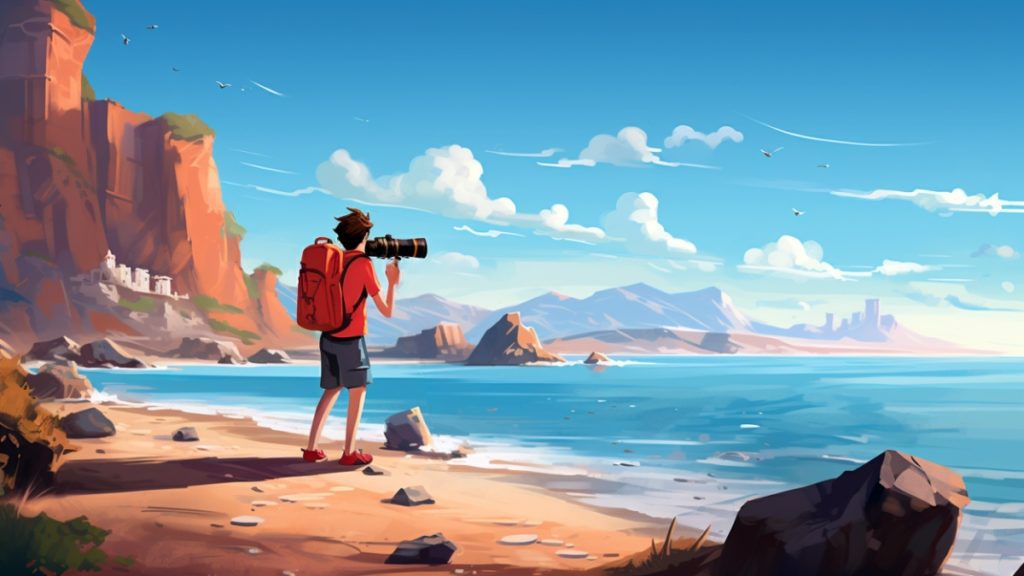 Un personnage regarde loin vers la mer JDR en duo gratuit