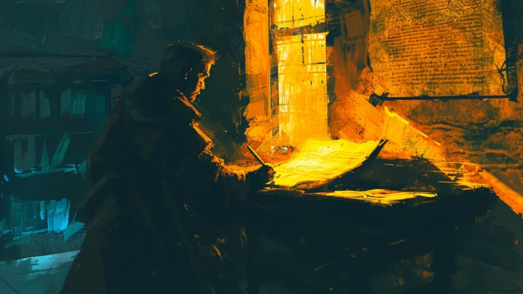 L'art de la négociation de contrat chez les aventuriers 2 un copiste rédige un contrat