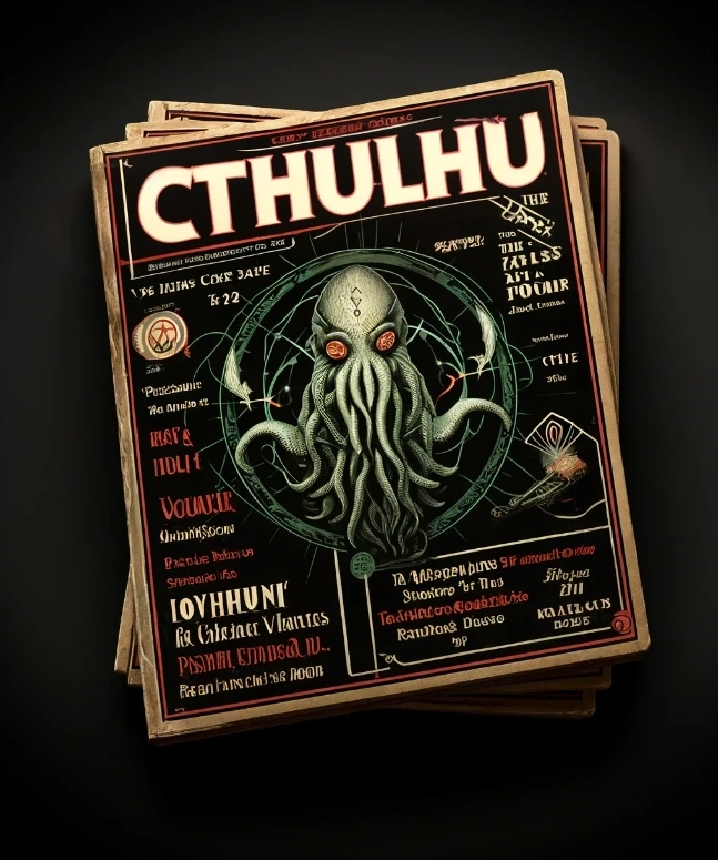 couverture de mag avec cthulhu en star