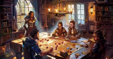 illustration med fan de gens jouant