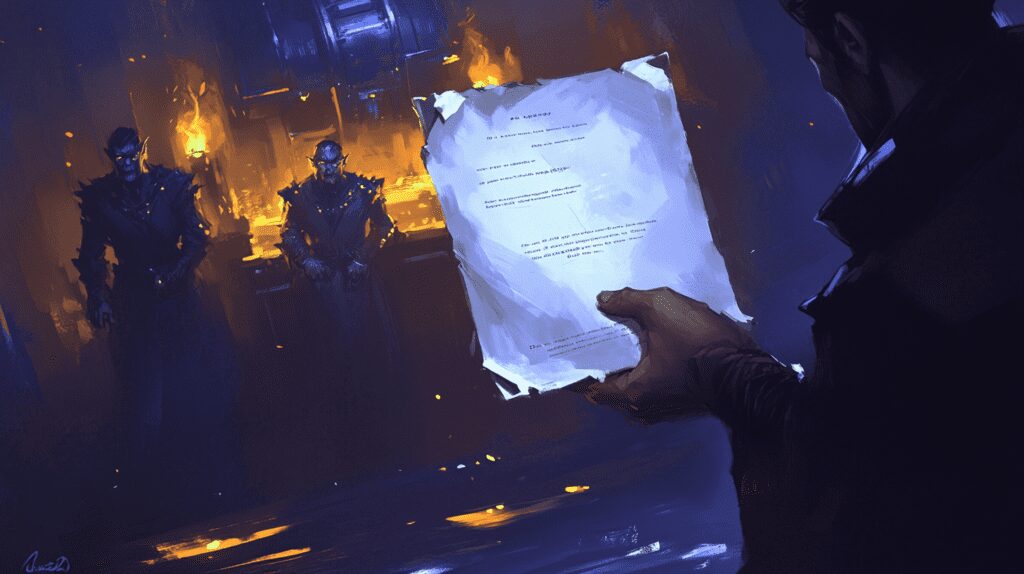 un parchemin nul dans une imprimerie gobeline