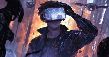 un casque VR dans un environnement futuriste Culture geek 2024