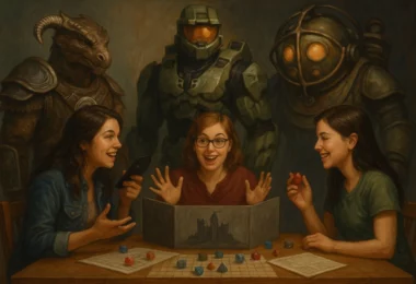 un groupe de joueuse de jeu de role dans des univers adaptés de jeu vidéo