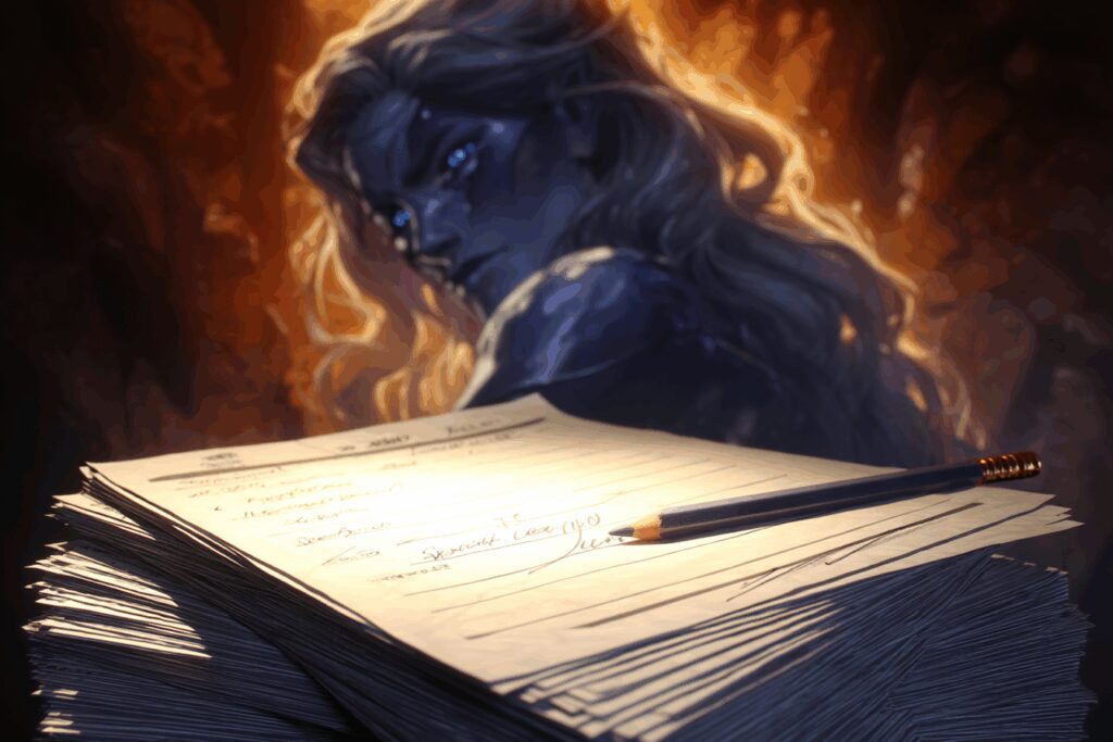 Livret de règles de JDR simple un personnage en second plan