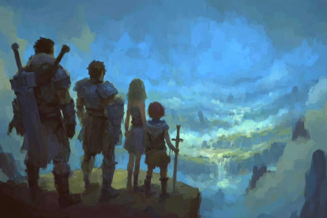 Daggerheart et la révolution du combat sans initiative : Liberté ou Chaos à la table ? 3 un groupe de PJs qui regarde au loin
