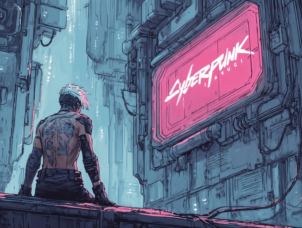 Illustration cyberpunk article fletchgeekpowa enhanced