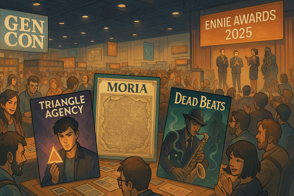 Les trois jeux à la Gen Con 2025 ont gagné les Ennie Awards.
