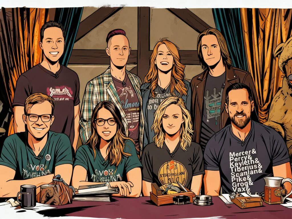 l'équipe de critical role en monde illustration comics