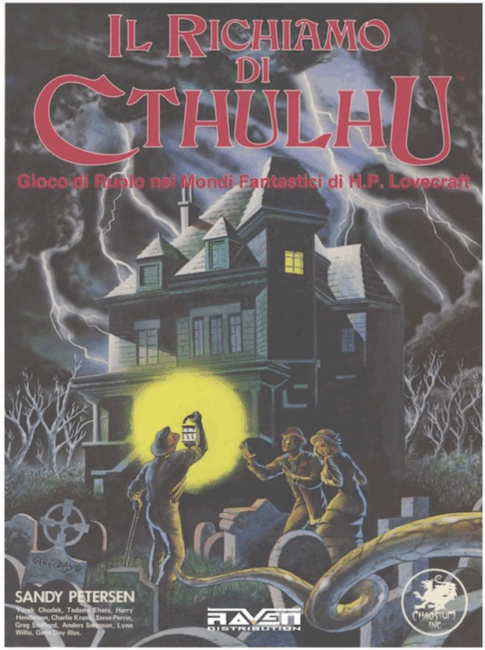 la premiere couverture en italien de Cthulhu en jeu de role