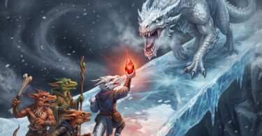 Le dragon sur un pont de glace bloque le retour des kobolds