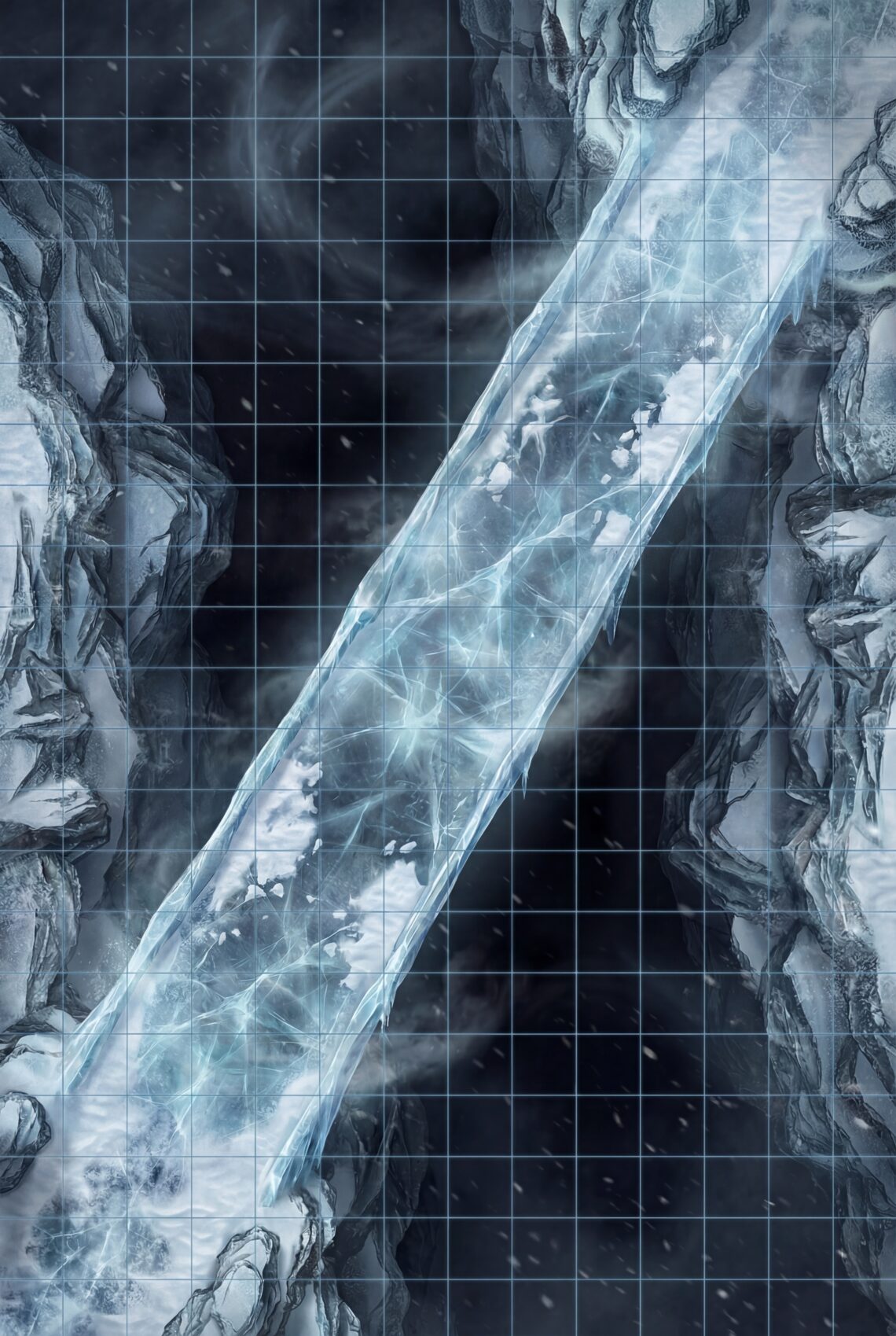 Illustration Battle Map Fond de Glace