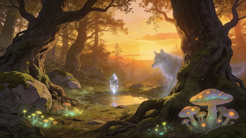 Le loup dans la foret