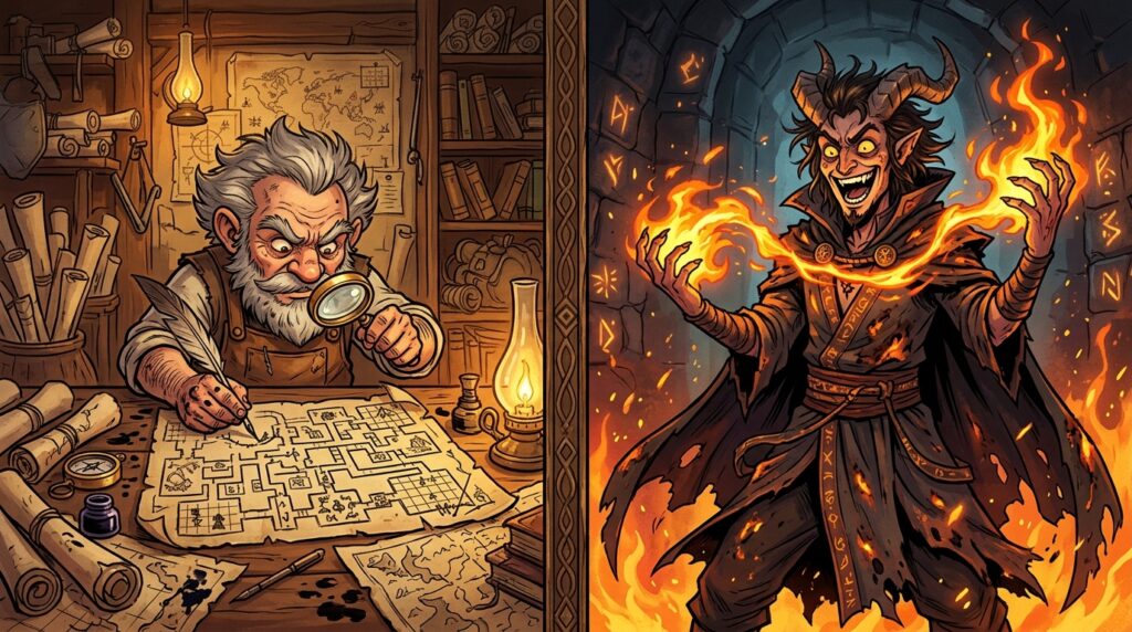 Le cartographe compulsif et le pyromane narratif