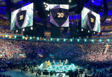 image d'un stade entier de roliste qui assiste a une partie en direct aux USA