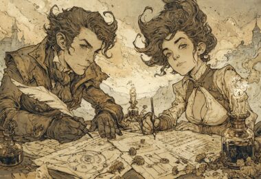 Pile de livres de JDR francais sur un bureau parisien