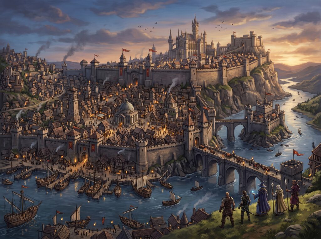 Une ville medievale fantastique