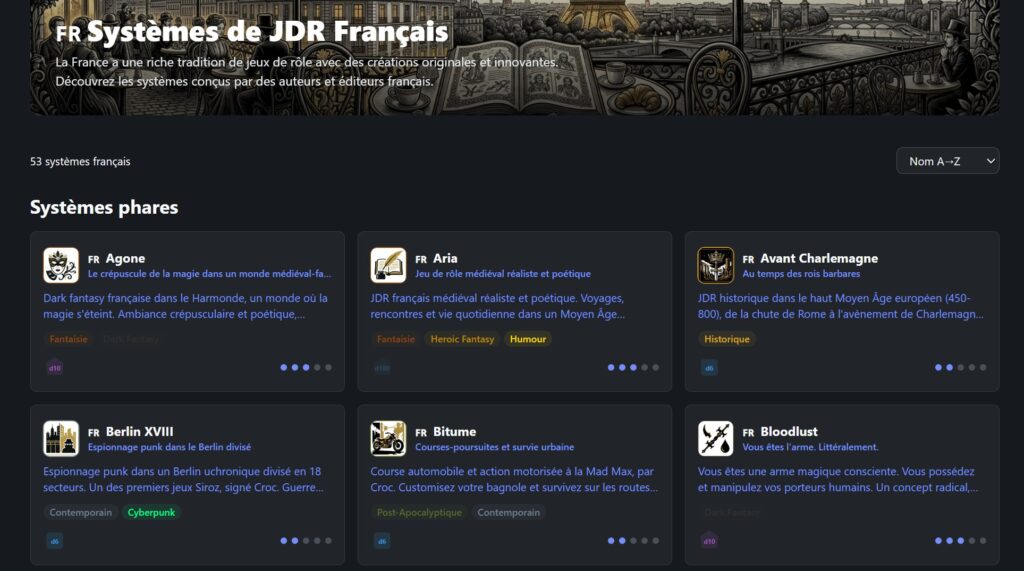systeme de jdr francais