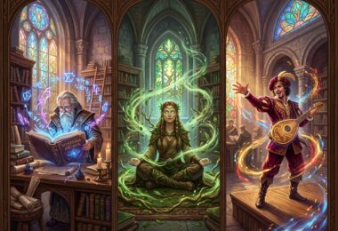Un mage, un druide, un barde.