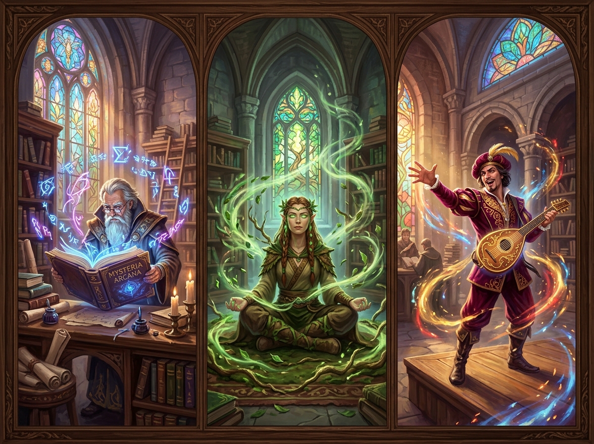 Un mage, un druide, un barde.
