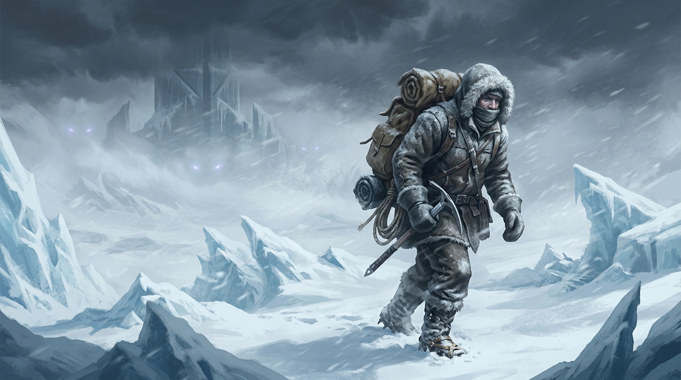 Aventurier solo face à l'horreur dans Alone Against the Frost en Arctique