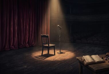 Scène d'improvisation théâtrale vide pour évoquer Game of Roles avant le show