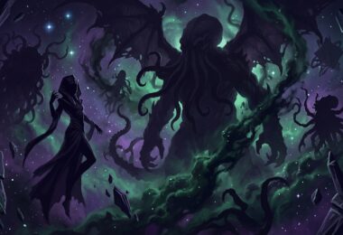 Panthéon cosmique du mythe de Cthulhu avec créatures des Grands Anciens