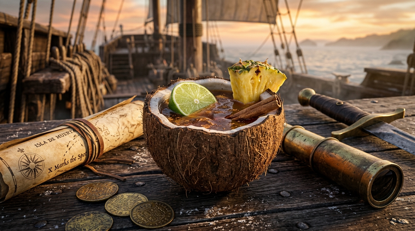 punch pirate stevenson rhum noix coco tresor