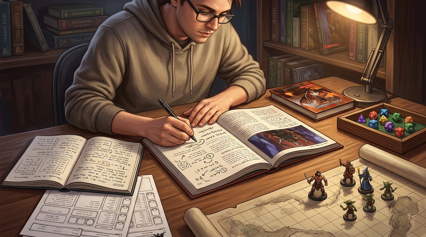 MJ adaptant un scénario Donjons et Dragons publié pour sa table