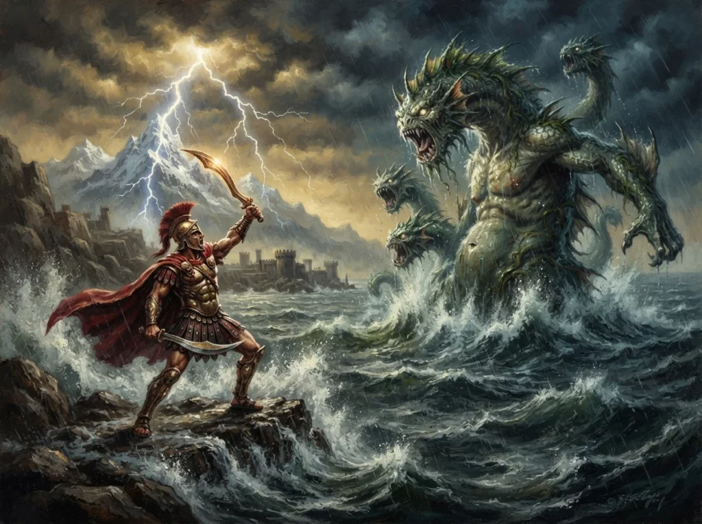 choc des titans persee kraken hero