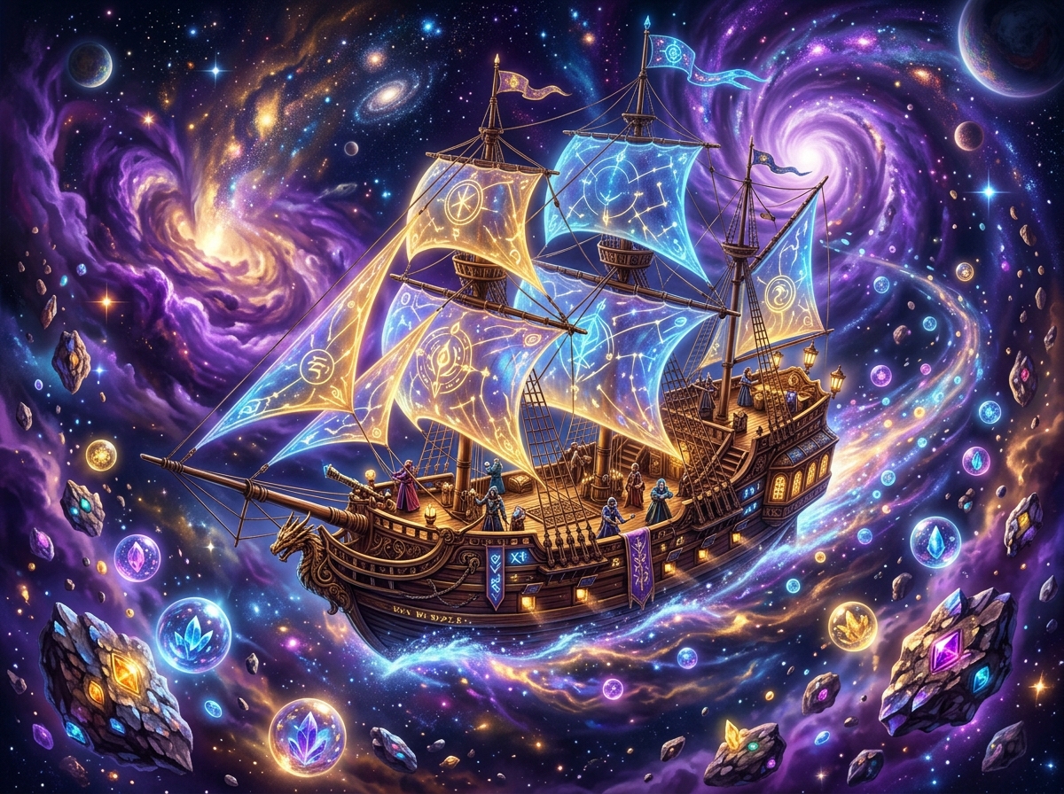 Un bateau volant dans l'astral.